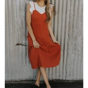 ROOLEE Rust Maypol Pocket Dress